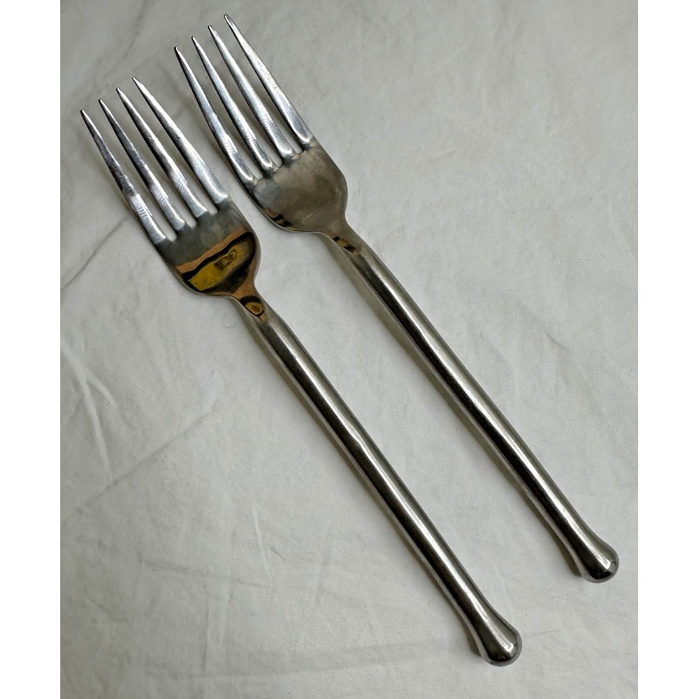 Gourmet Settings EXOTIQUE PLATINUM Stainless Flatware Silverware 2 Dinner Forks